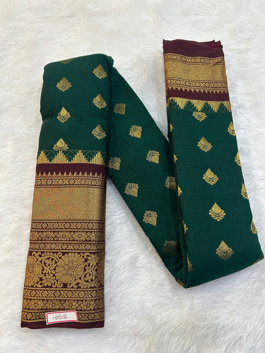 Semi Gadwal Sico Small Border Saree