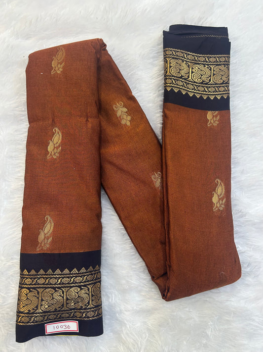 Semi Gadwal Sico Small Border Saree