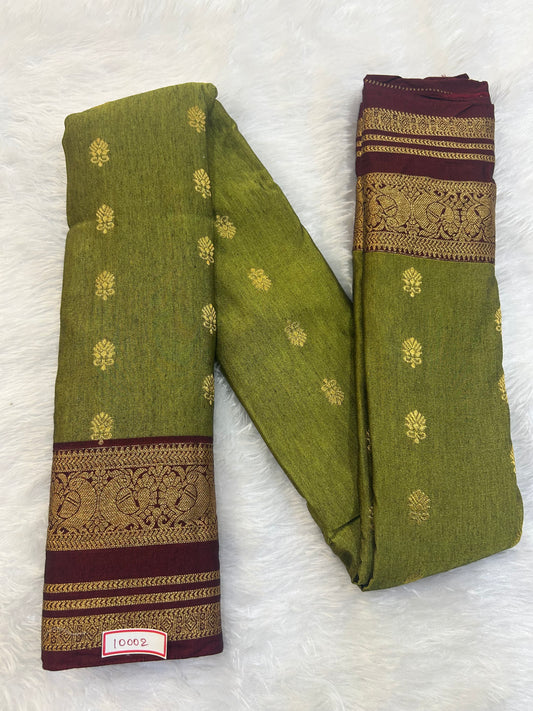 Semi Gadwal Sico Small Border Saree