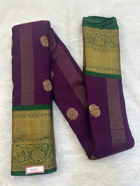 Semi Gadwal Sico Small Border Saree