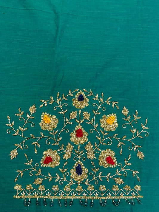 Raw Silk Maggam Work Blouse