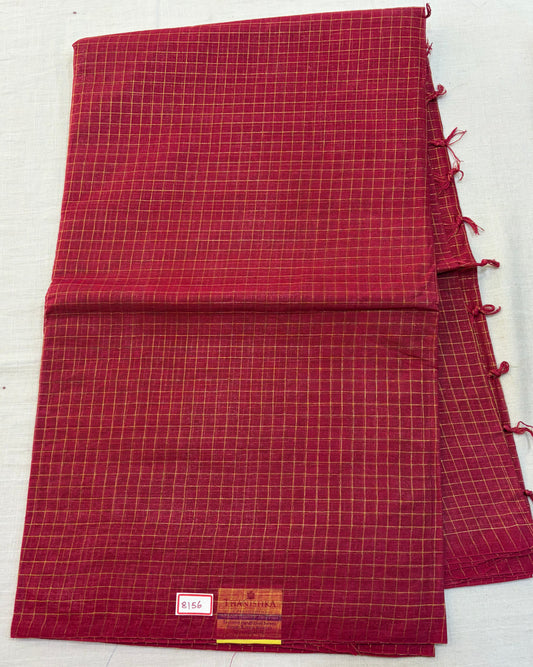Cotton checks saree