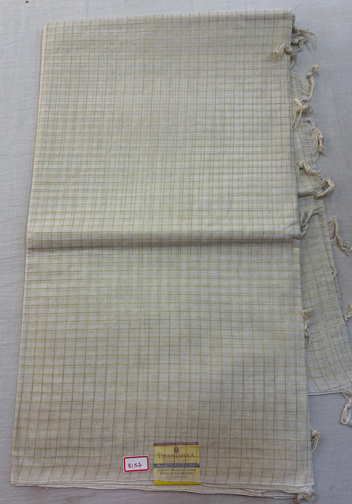 Cotton checks saree