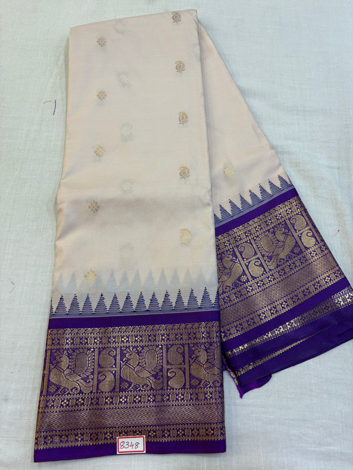 Semi Gadwal Silk Small border