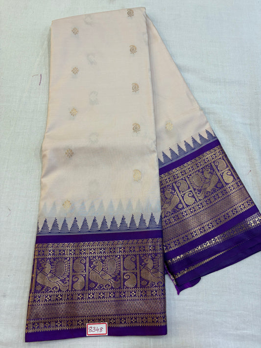 Semi Gadwal Silk Small border