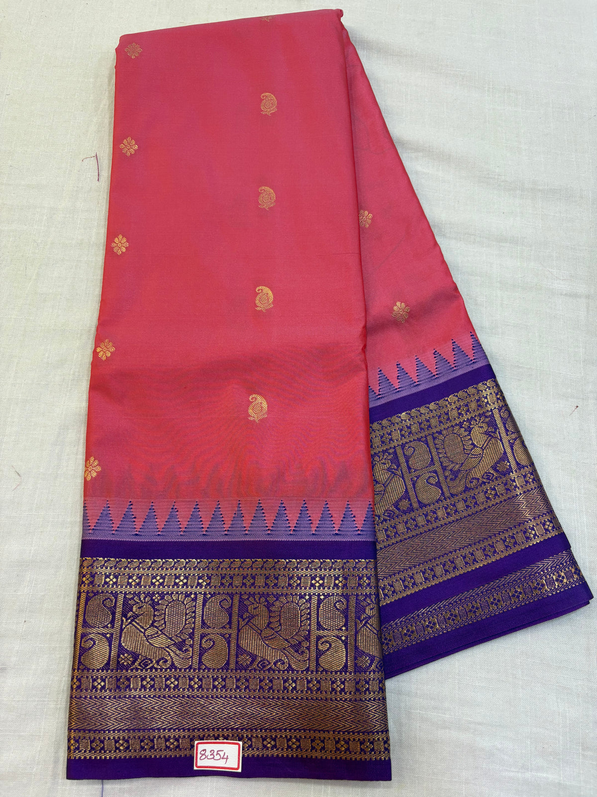 Semi Gadwal Silk Small border