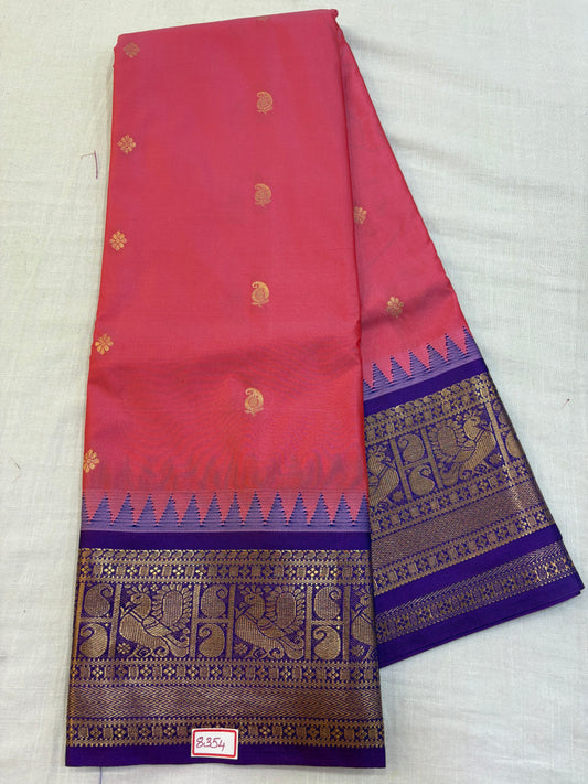 Semi Gadwal Silk Small border
