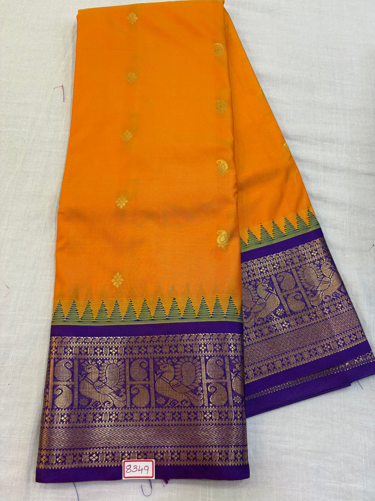 Semi Gadwal Silk Small border