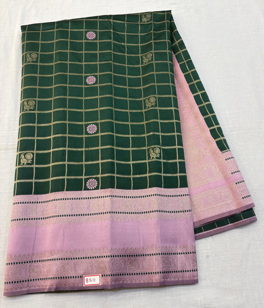 Kashika Pattu - Vintage Checks Design Saree