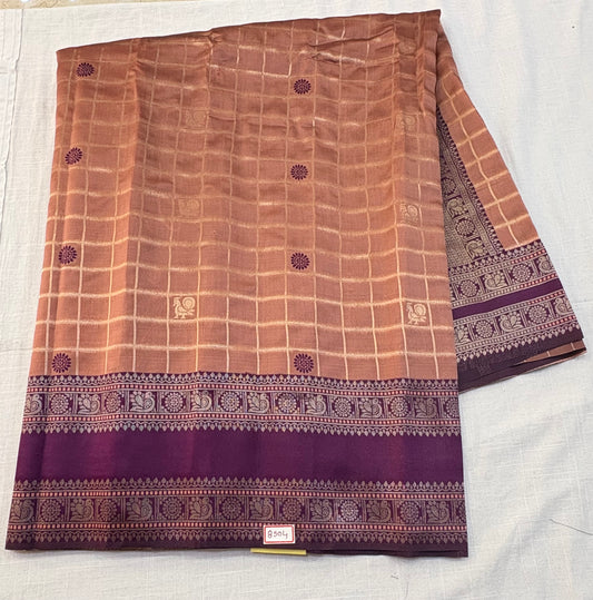 Kashika Pattu - Vintage Checks Design Saree
