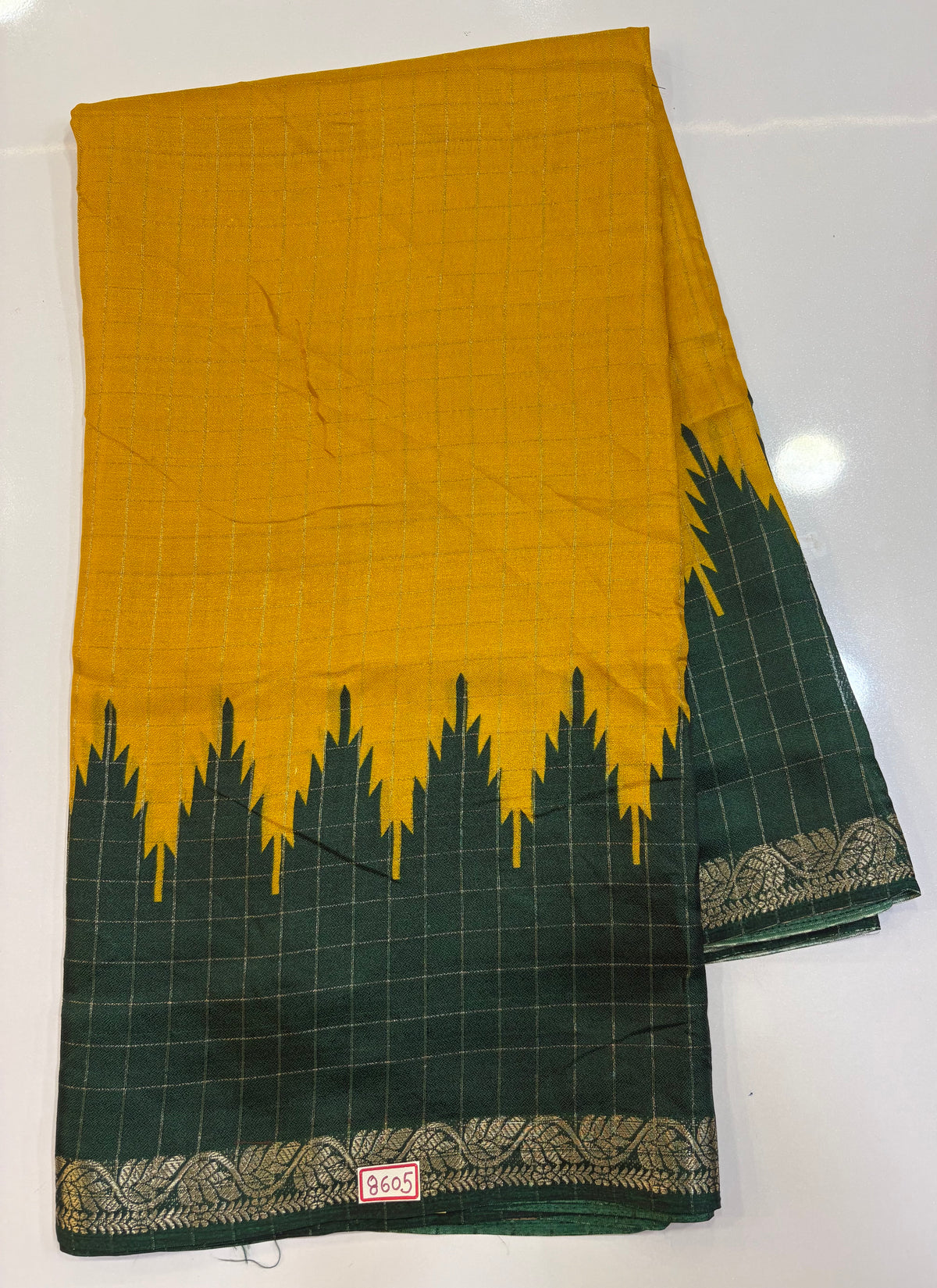 Fancy Marshmellow Yellow Green Saree