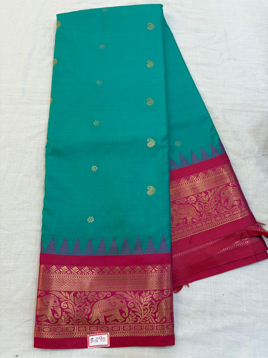 Semi Gadwal Silk Small border