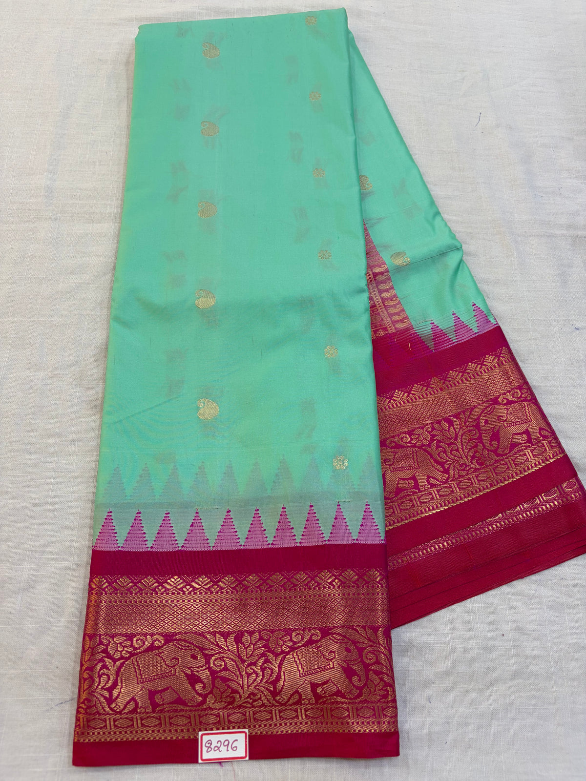 Semi Gadwal Silk Small border