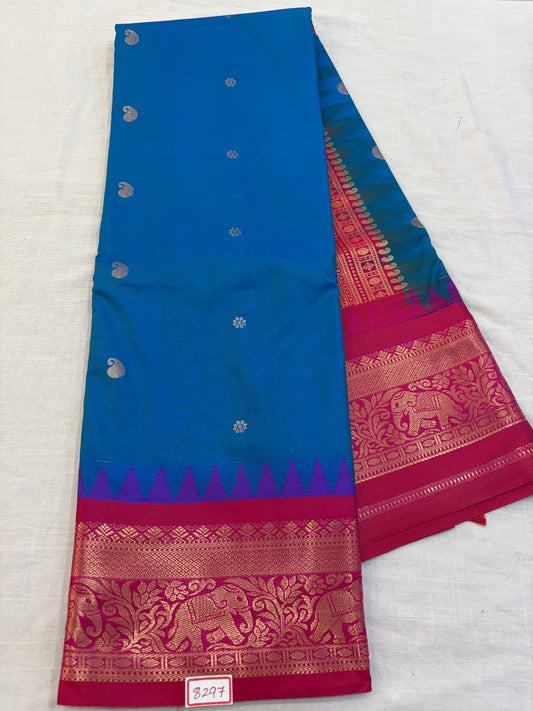Semi Gadwal Silk Small border