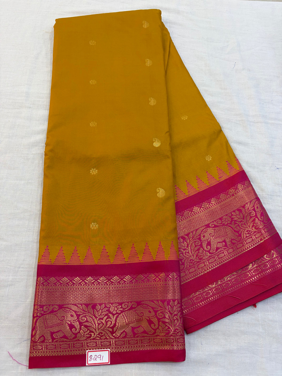 Semi Gadwal Silk Small border