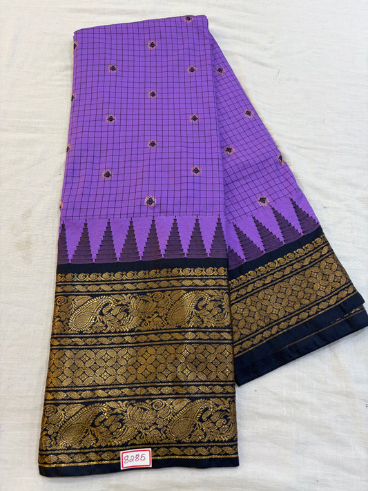 Semi Gadwal Silk Sarees- Checks Design
