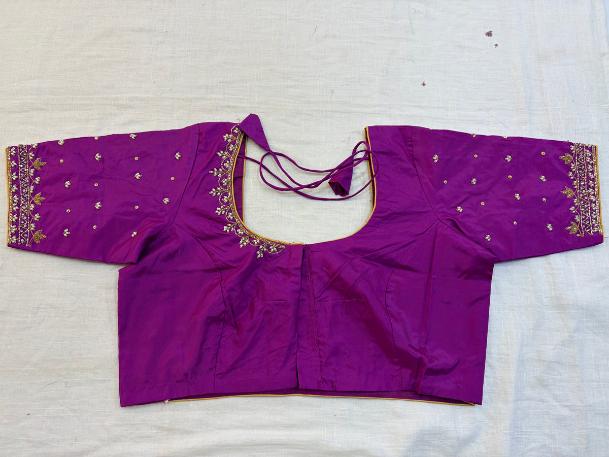 Readymade Maggam work blouse - Fully Stitched
