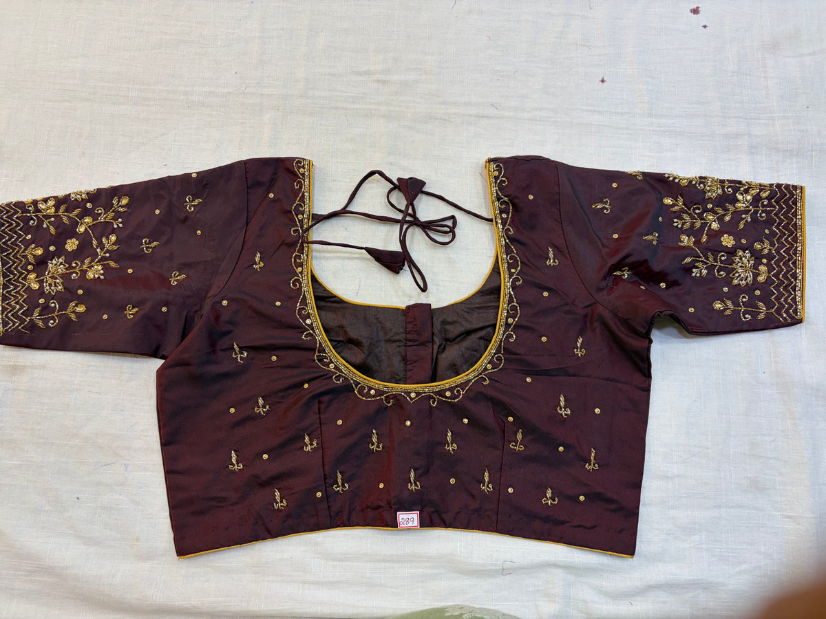 Readymade Maggam work blouse - Fully Stitched