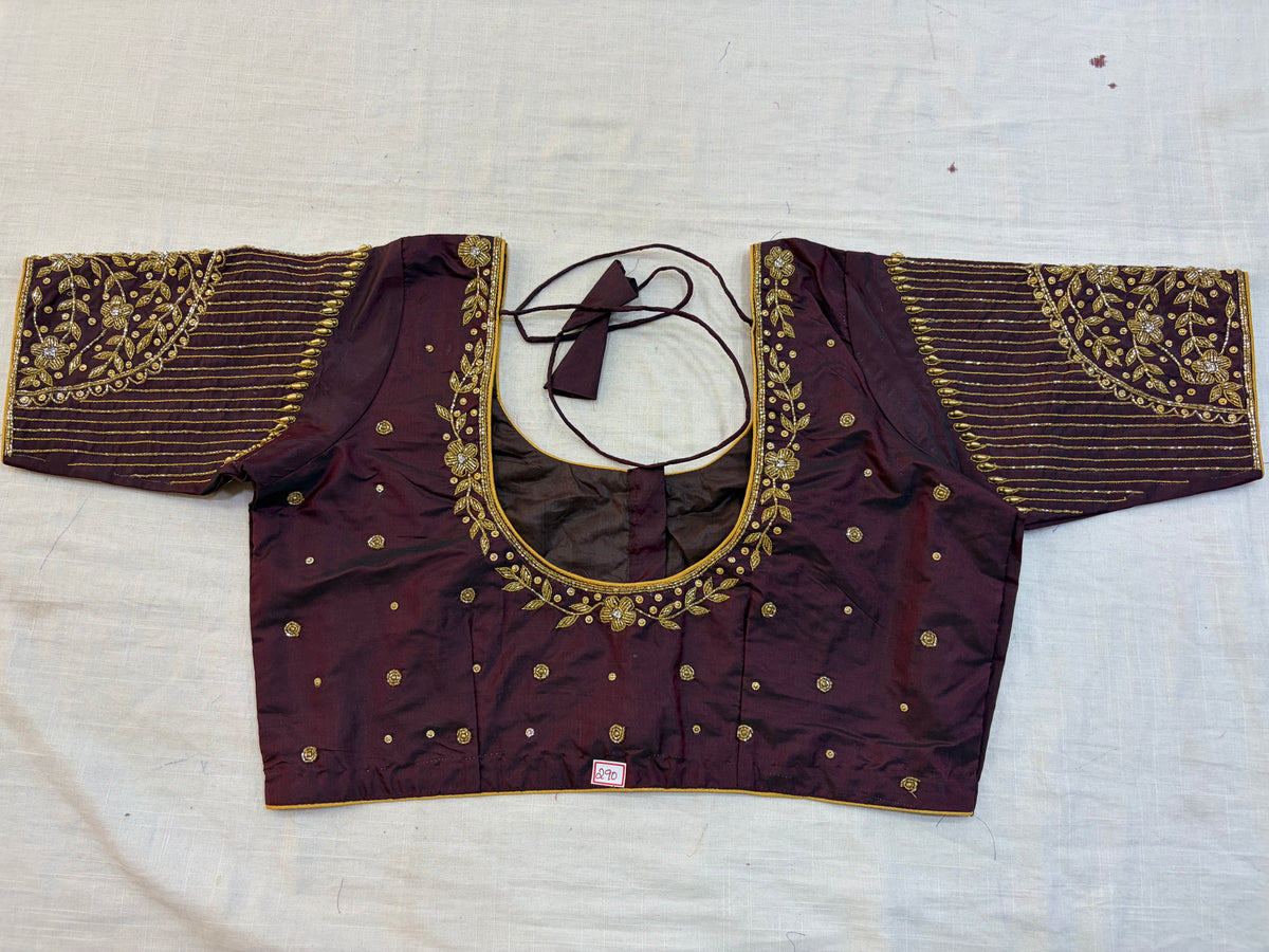 Readymade Maggam work blouse - Fully Stitched
