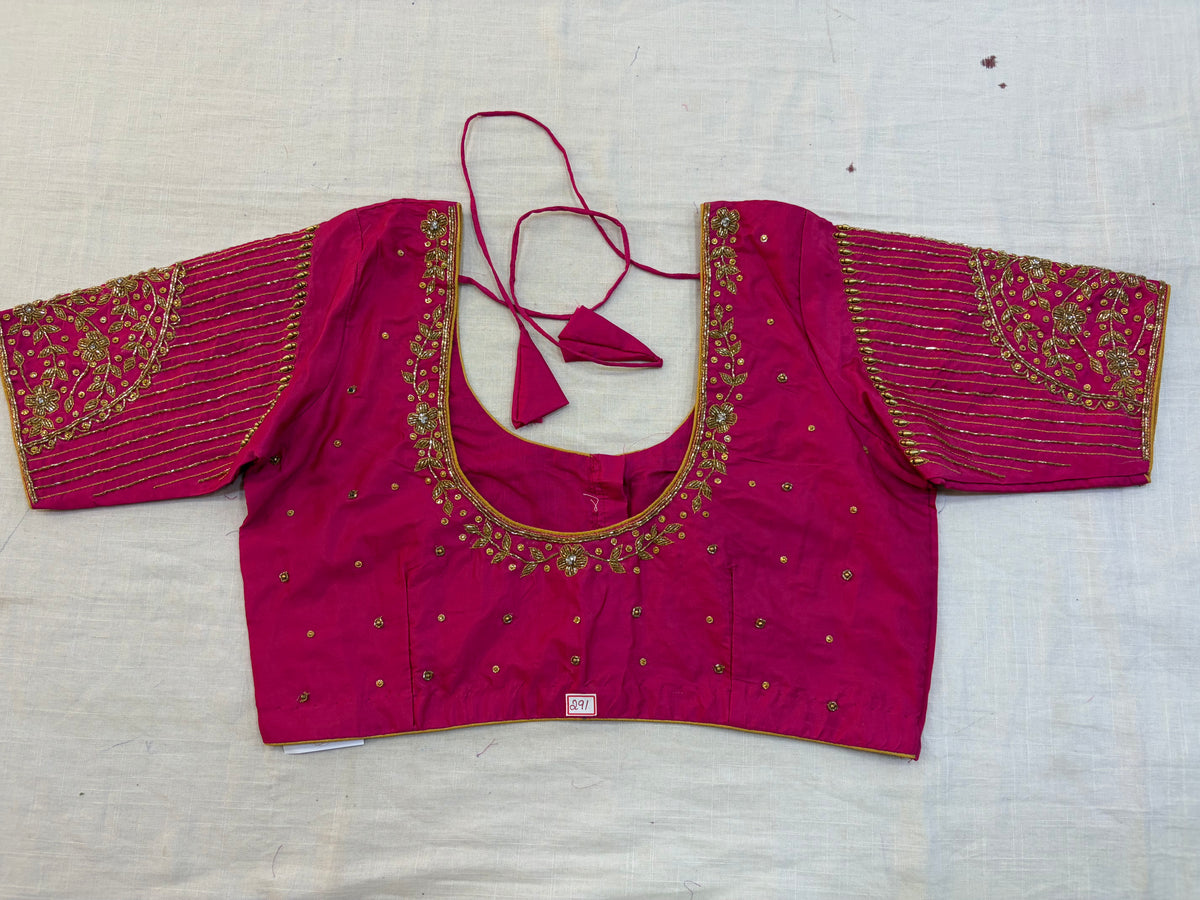Readymade Maggam work blouse - Fully Stitched
