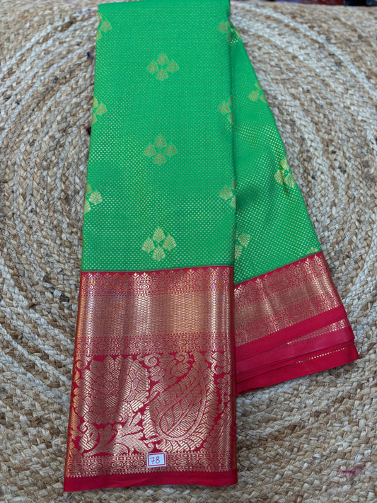 Semi Kanchi pattu Kuttu border sarees