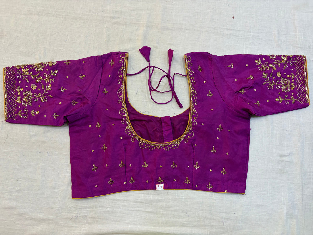 Readymade Maggam work blouse - Fully Stitched