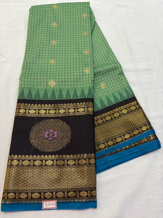 Semi Gadwal Gap Border Saree