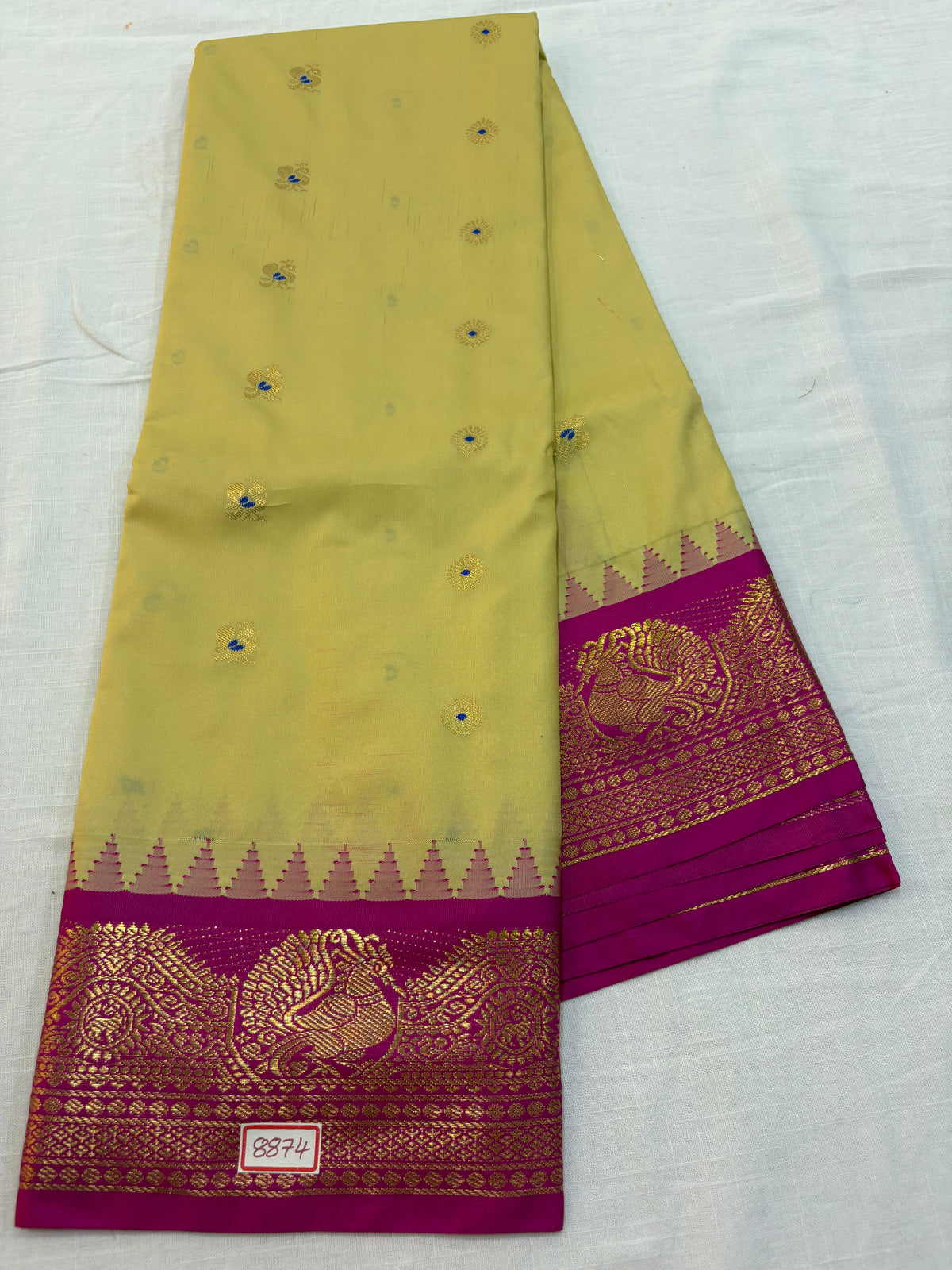 Semi Gadwal Silk Small Border Saree