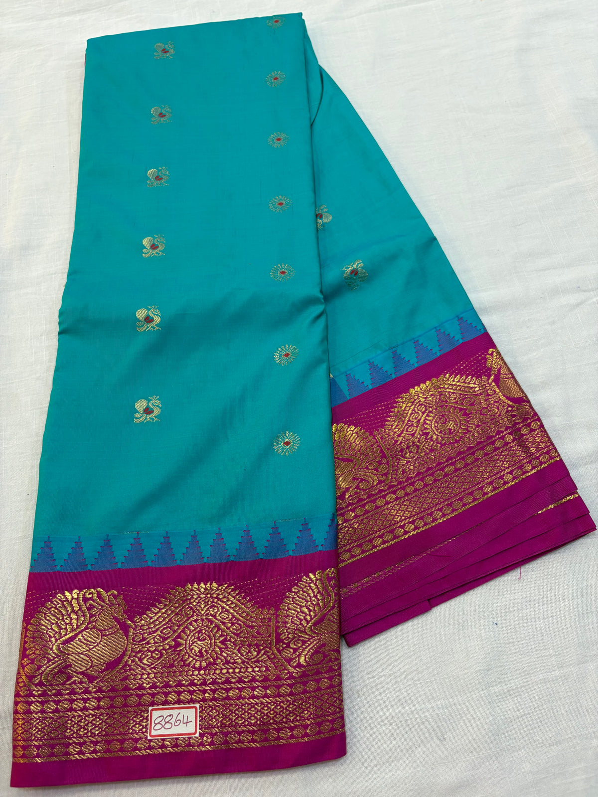 Semi Gadwal Silk Small Border Saree