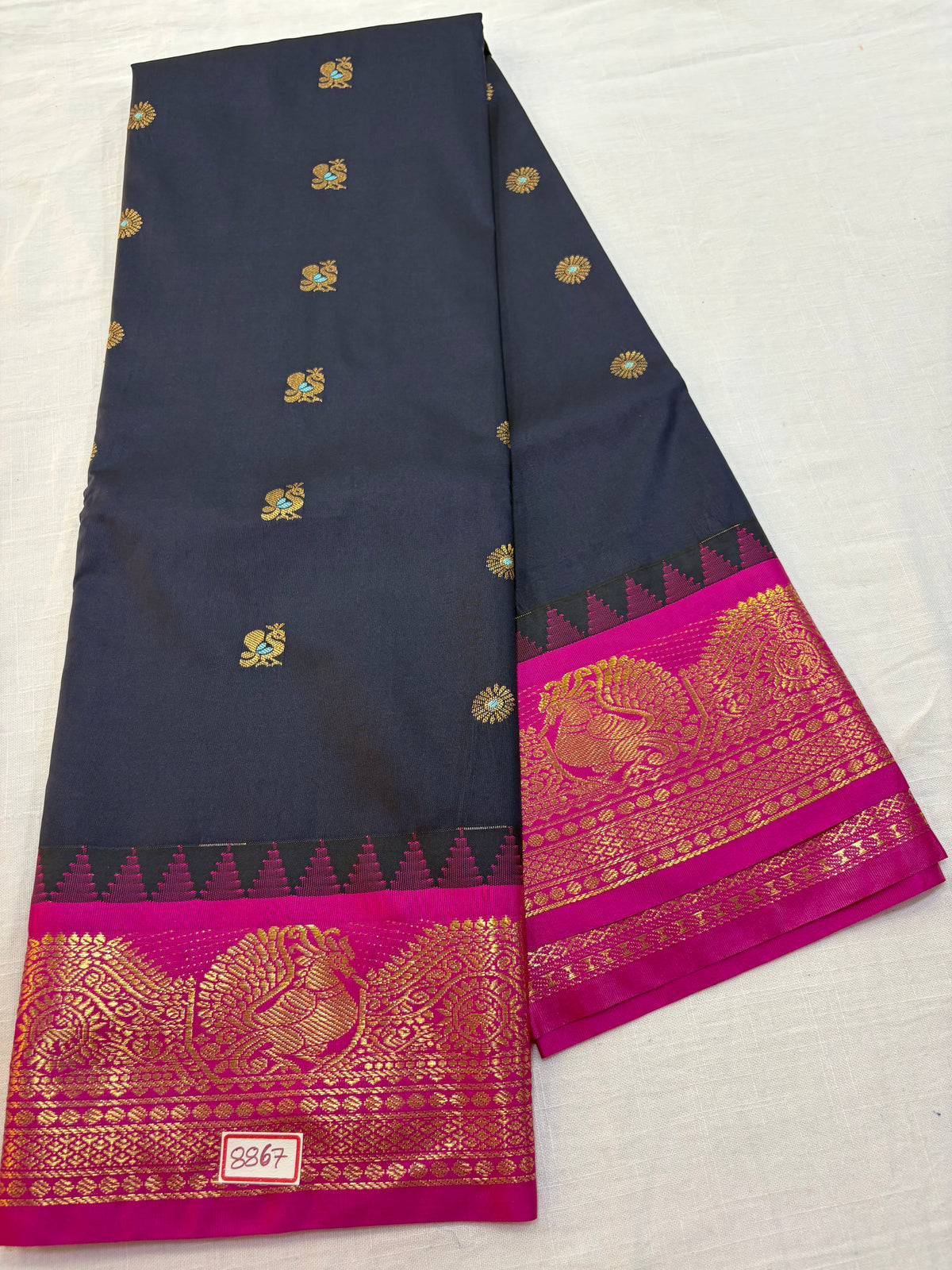 Semi Gadwal Silk Small Border Saree