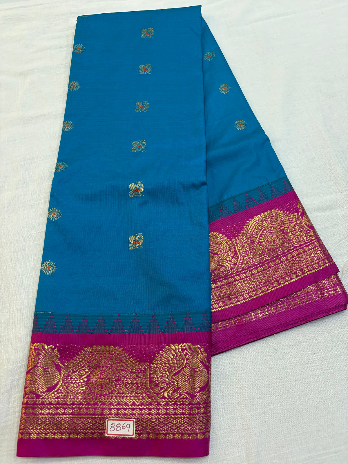 Semi Gadwal Silk Small Border Saree
