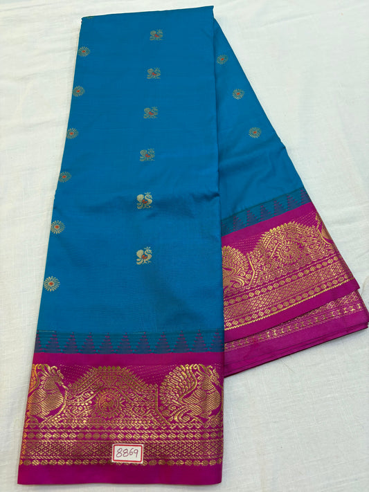 Semi Gadwal Silk Small Border Saree