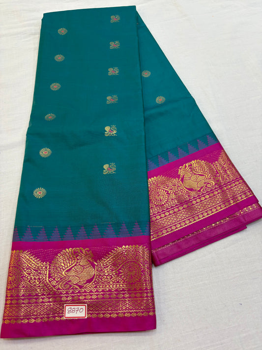 Semi Gadwal Silk Small Border Saree