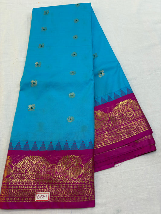 Semi Gadwal Silk Small Border Saree