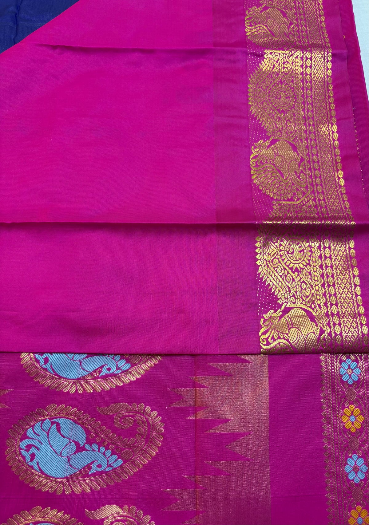 Semi Gadwal Silk Small Border Saree