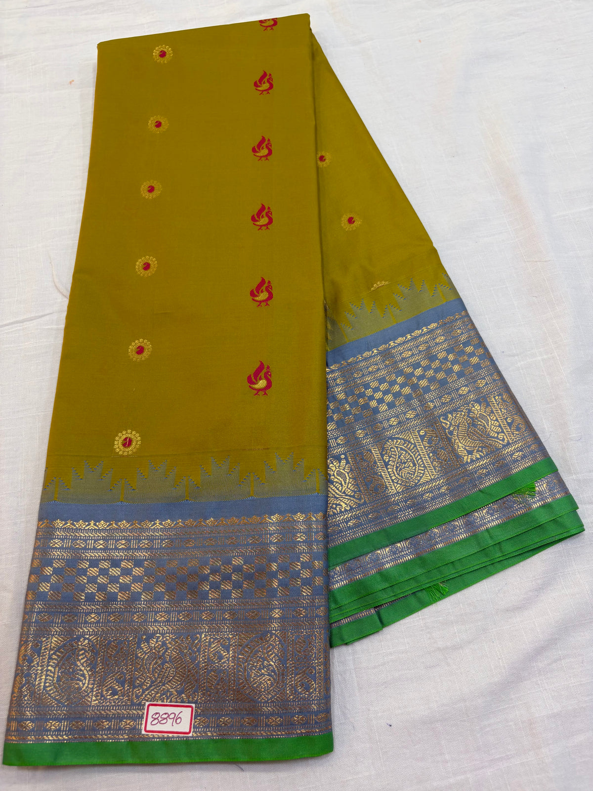 Semi Gadwal Silk Small Border Saree