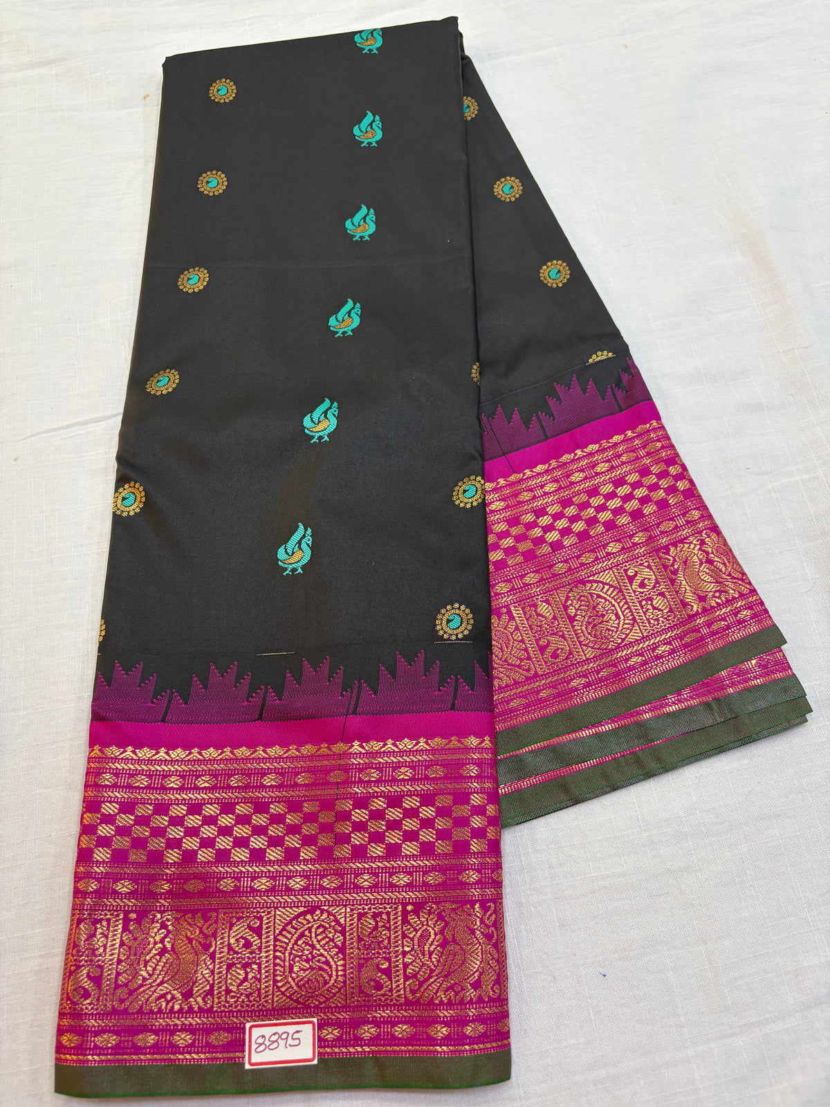 Semi Gadwal Silk Small Border Saree