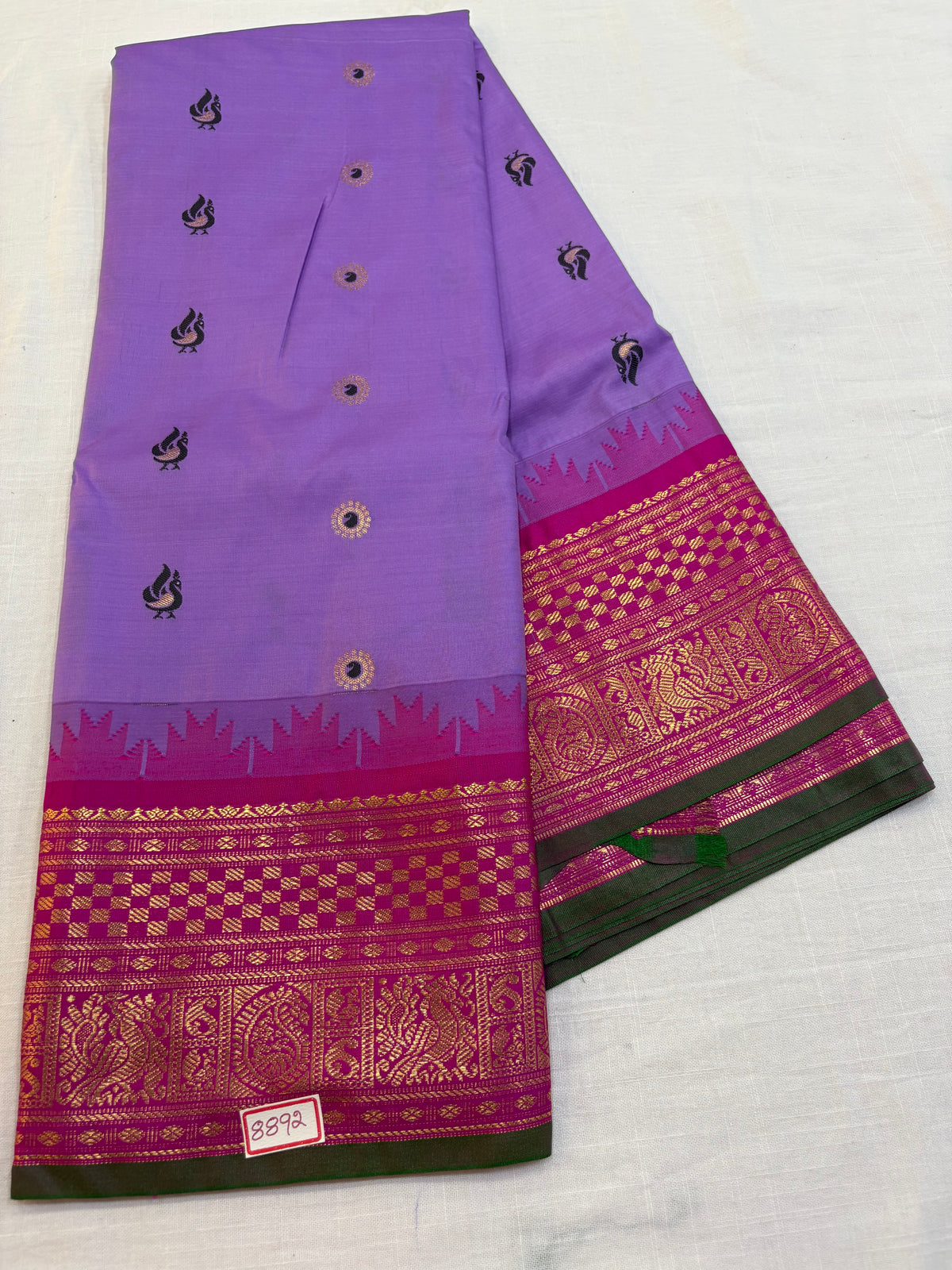 Semi Gadwal Silk Small Border Saree