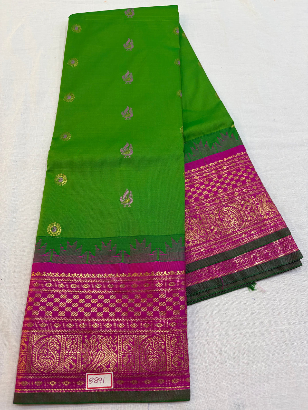 Semi Gadwal Silk Small Border Saree