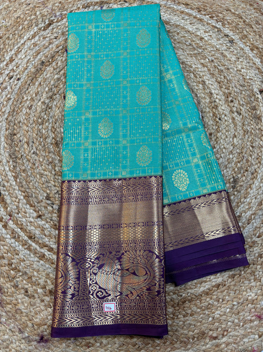 Semi Kanchi pattu Kuttu border sarees
