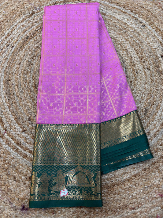 Semi Kanchi pattu Kuttu border sarees