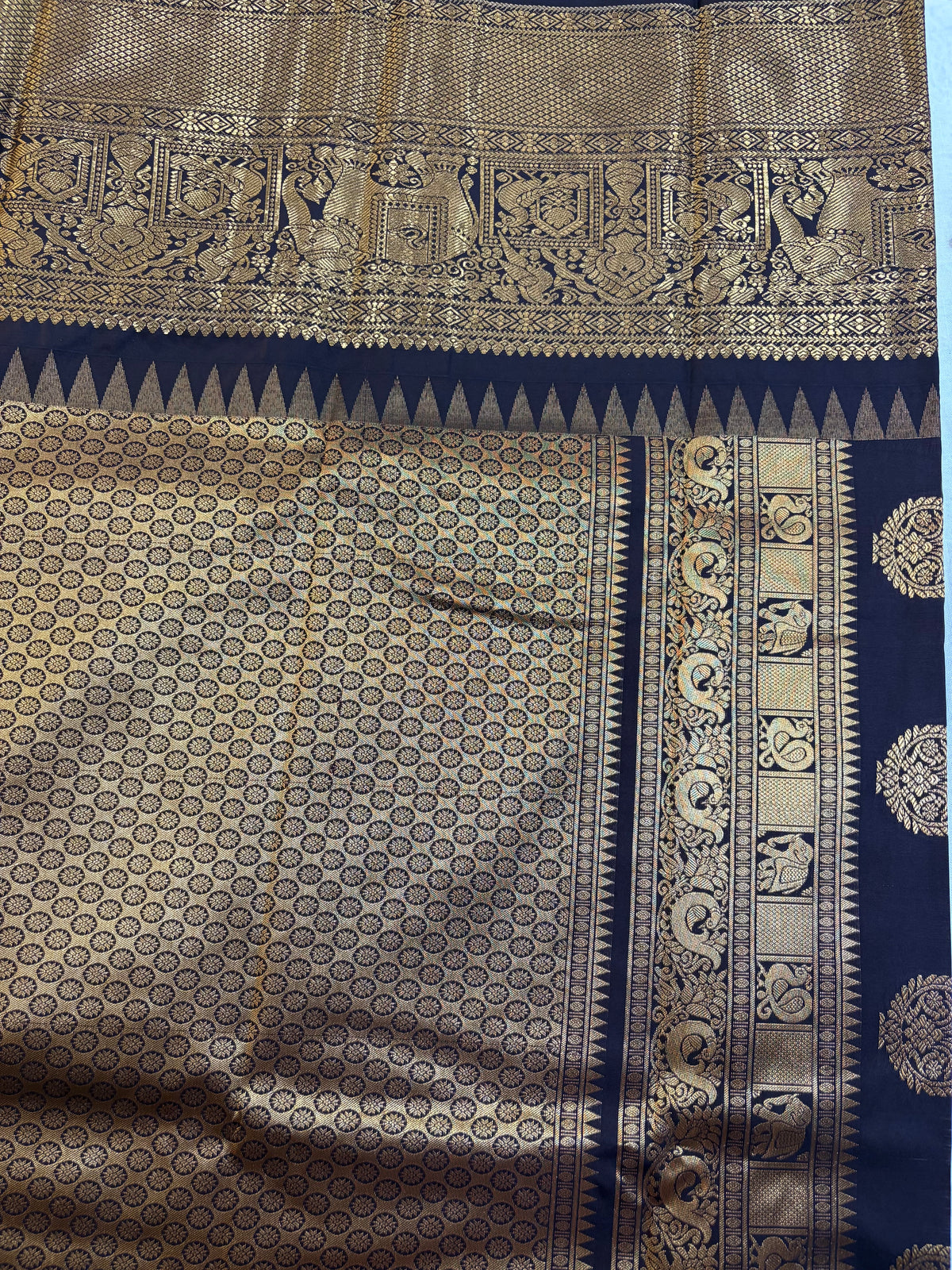 Semi Gadwal Silk Big Border Saree