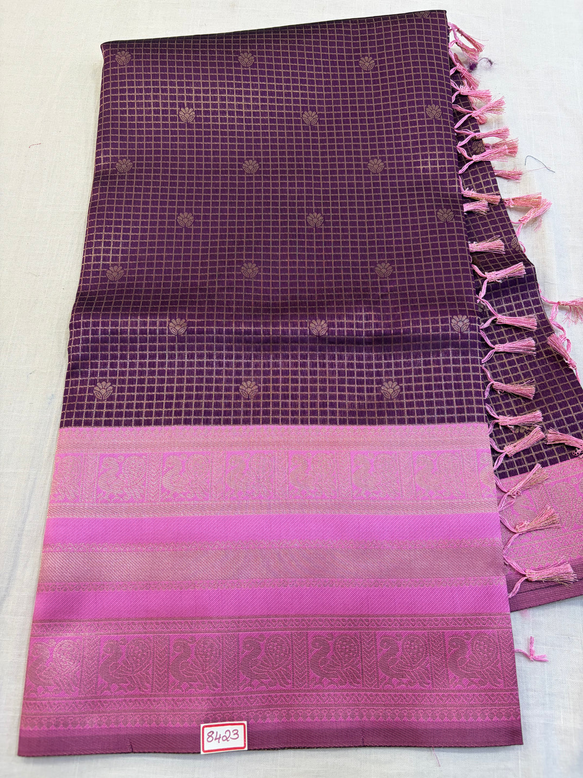 Vintage Checks Pattu - Soft Silk