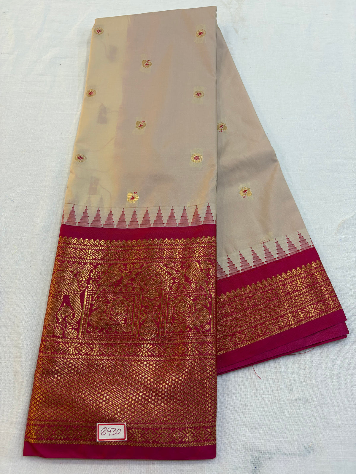 Semi Gadwal Silk Big Border Saree