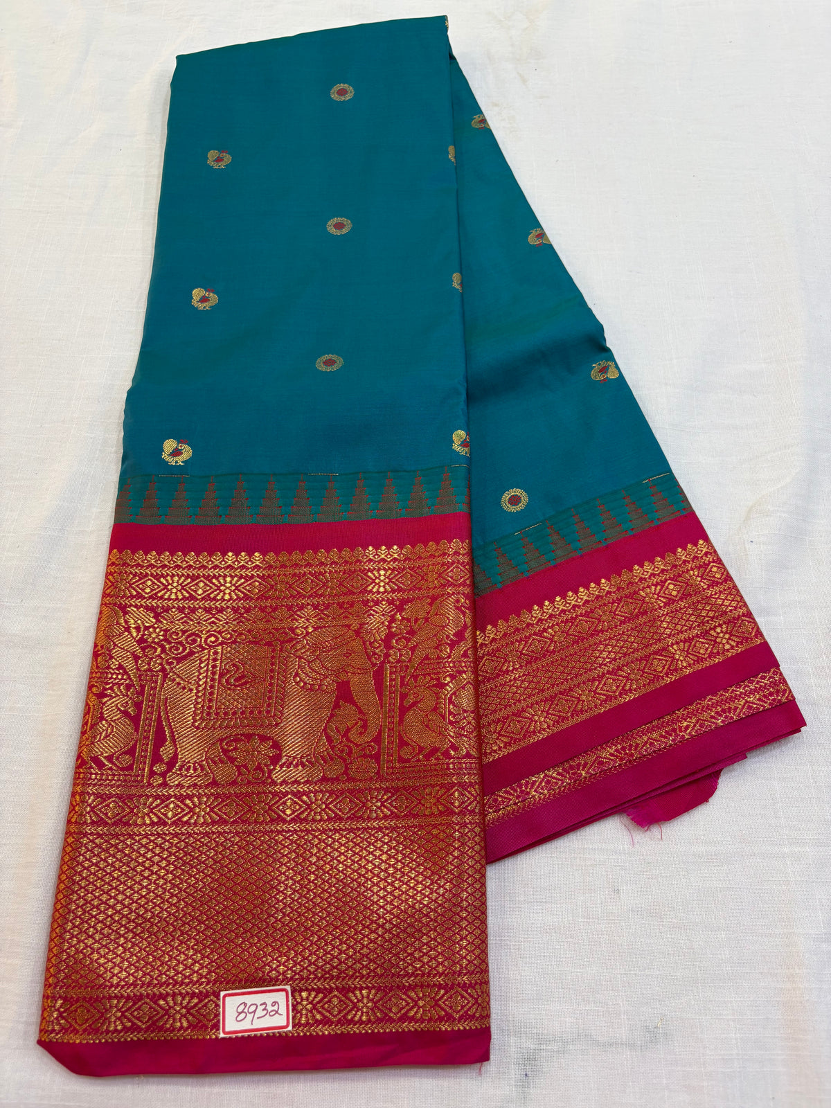 Semi Gadwal Silk Big Border Saree