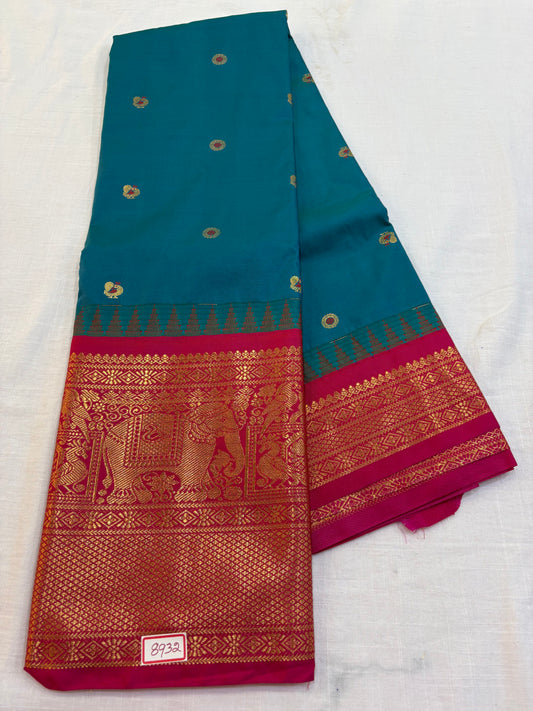 Semi Gadwal Silk Big Border Saree