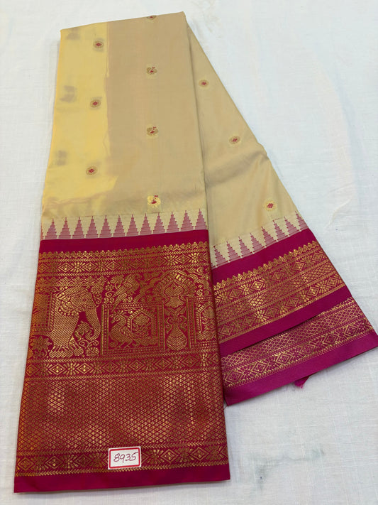 Semi Gadwal Silk Big Border Saree