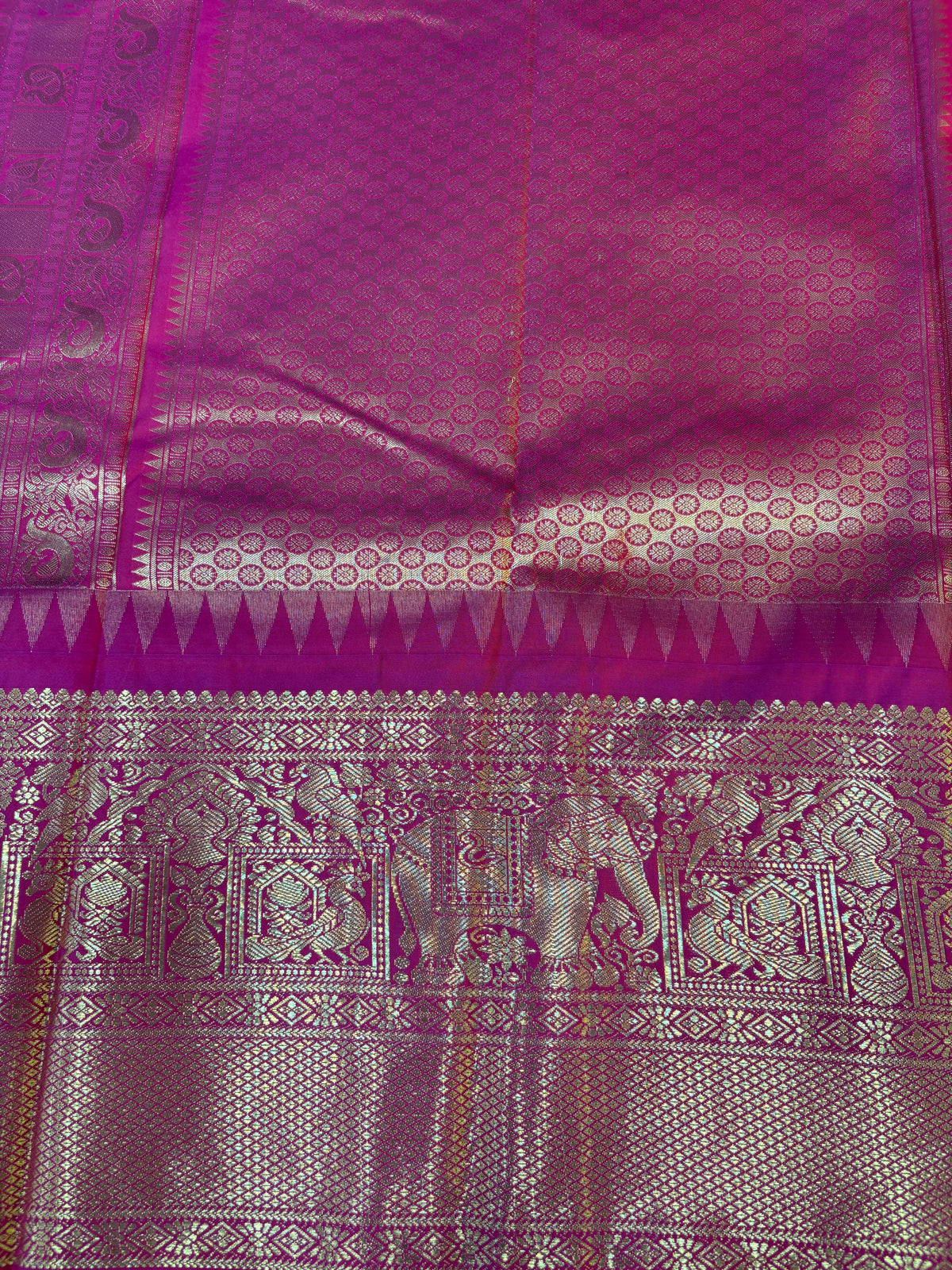 Semi Gadwal Silk Big Border Saree