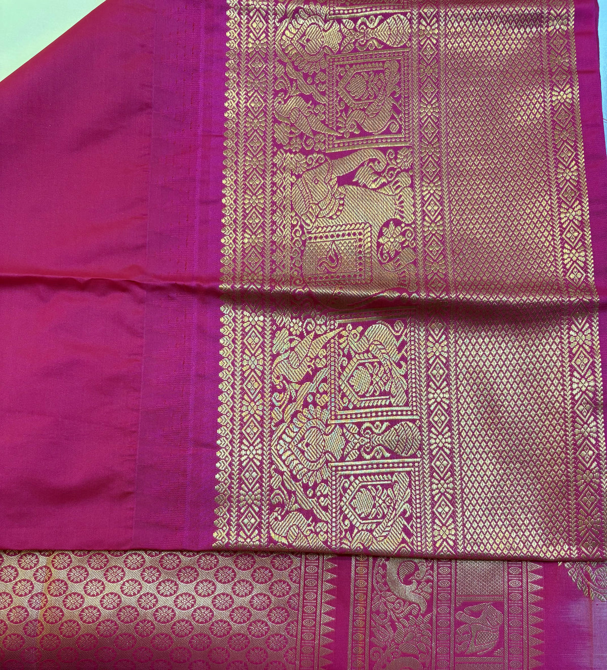 Semi Gadwal Silk Big Border Saree