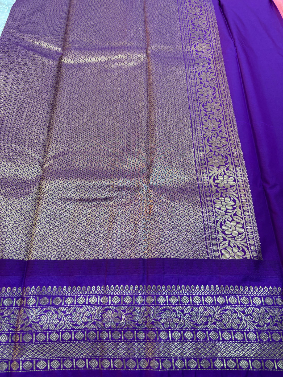 Semi Gadwal Small Border Checks Saree